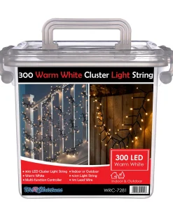 WeRChristmas Cluster Lights^400 Chasing Cluster Light String, Warm White