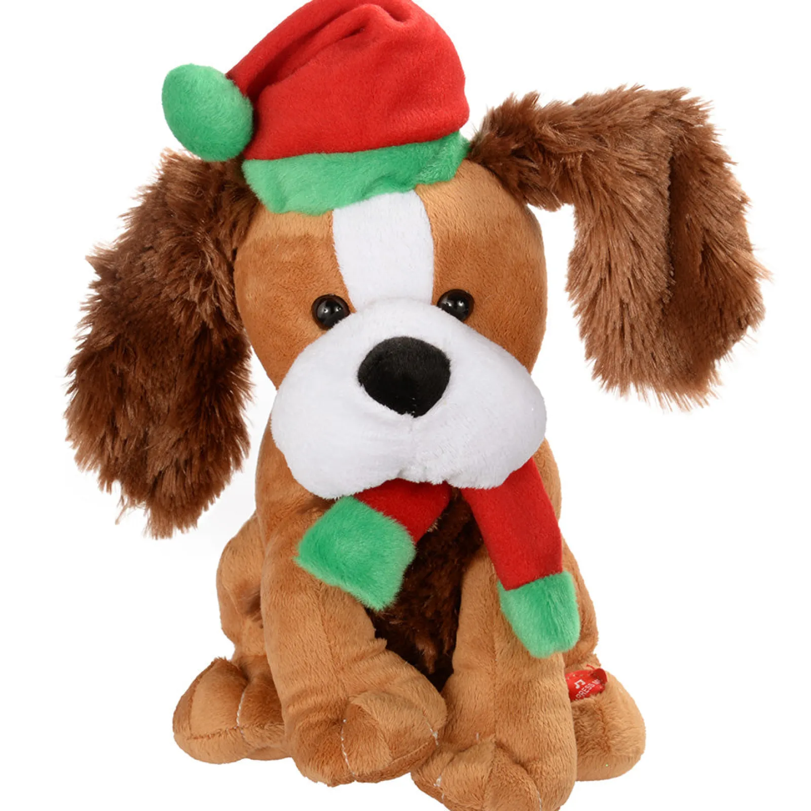 WeRChristmas Novelty|Figurines^30 Cm Standing And Singing Dog With Flapping Ears Christmas Decoration