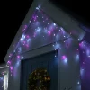 WeRChristmas Icicle Lights^360 Icicle LED Light String, Pink/White, 8.8 M