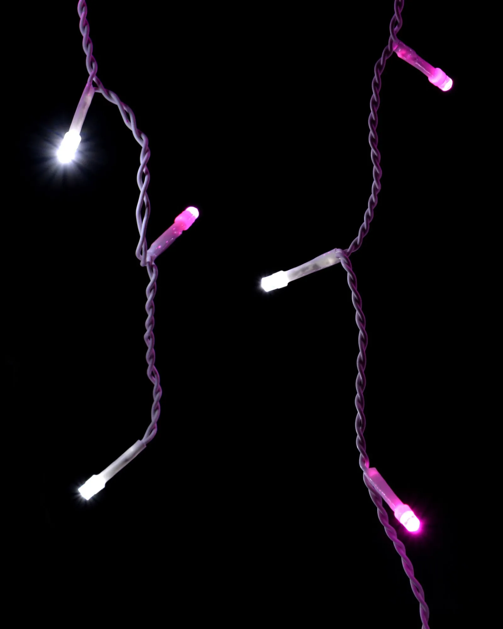 WeRChristmas Icicle Lights^360 Icicle LED Light String, Pink/White, 8.8 M