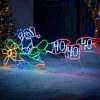 WeRChristmas Christmas Characters^Animated Flying Santa Rope Light Silhouette, 190 Cm
