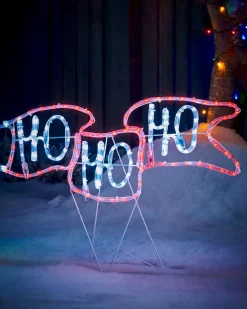 WeRChristmas Christmas Characters^Animated Flying Santa Rope Light Silhouette, 190 Cm