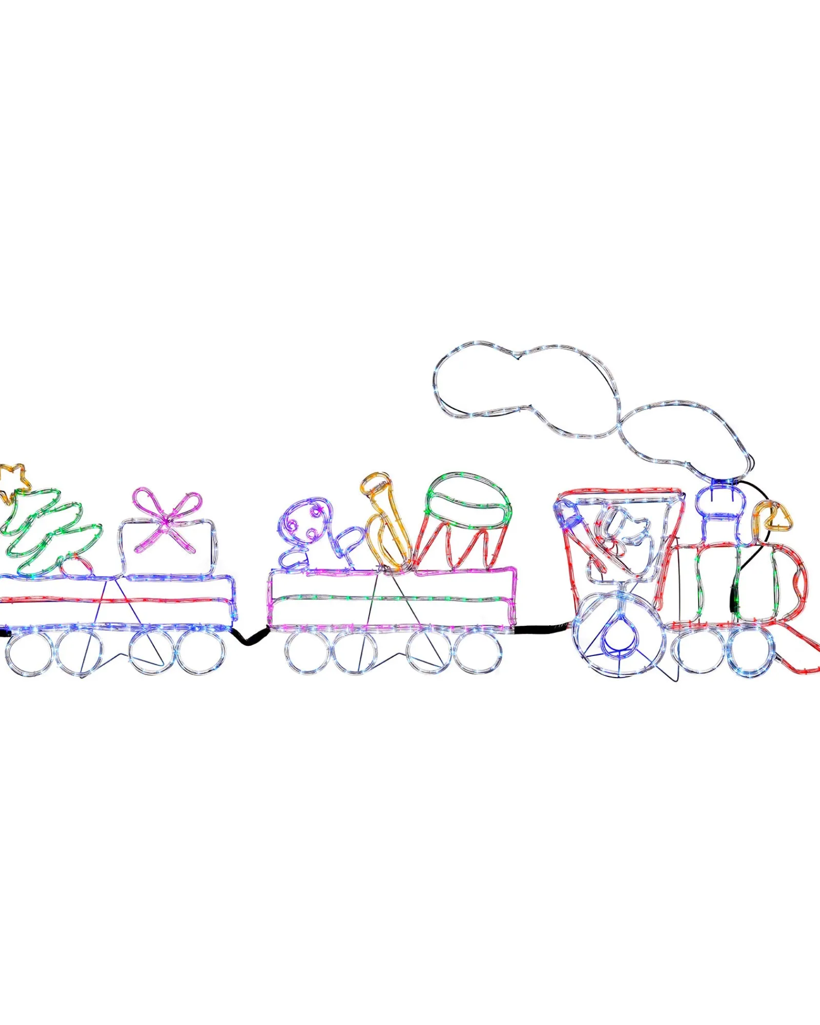 WeRChristmas Christmas Characters^Animated LED Train Rope Light Silhouette, 2.3 M