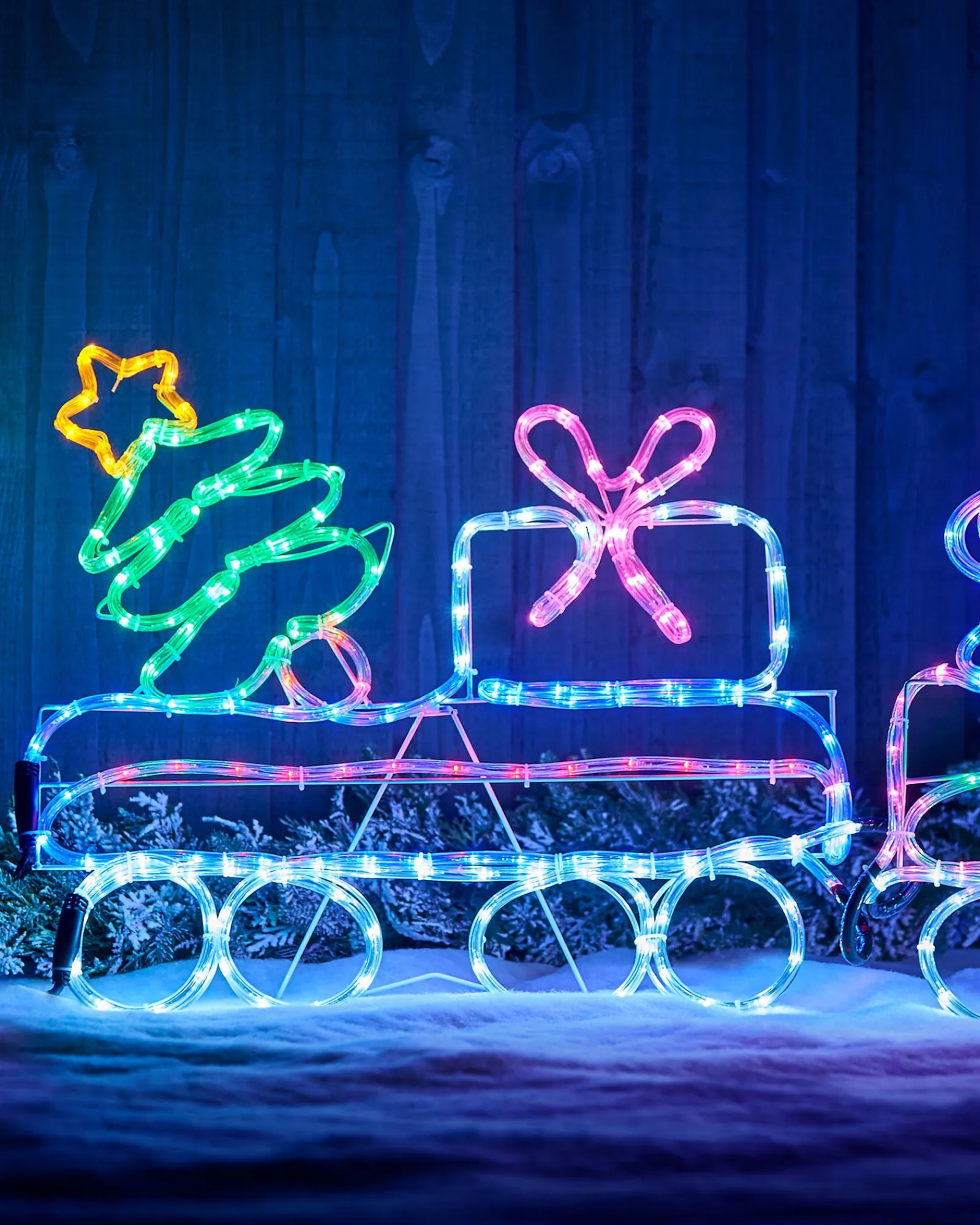 WeRChristmas Christmas Characters^Animated LED Train Rope Light Silhouette, 2.3 M