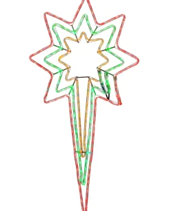 WeRChristmas Festive Star, Snowflake & Sign Lights^Animated North Star LED Rope Light Silhouette, 116 Cm