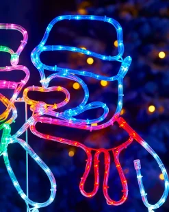 WeRChristmas Christmas Characters^Animated Snowman Rope Light Silhouette, 105 Cm