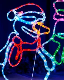 WeRChristmas Christmas Characters^Animated Snowman Rope Light Silhouette, 105 Cm