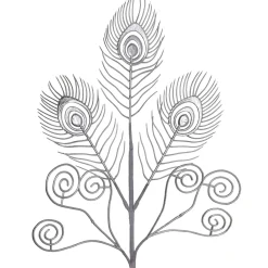 WeRChristmas Flowers & Foliage|Flowers & Foliage^Artificial Feather Pick, Silver, 62 Cm