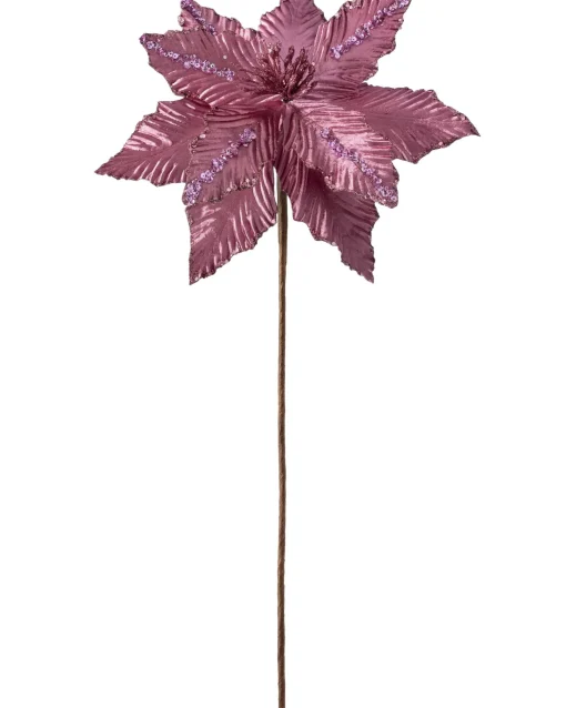 WeRChristmas Flowers & Foliage|Flowers & Foliage^Artificial Poinsettia Flower, Pink, 28 Cm
