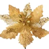 WeRChristmas Flowers & Foliage|Flowers & Foliage^Artificial Poinsettia Flower, Gold, 32 Cm