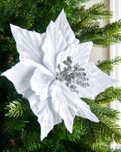 WeRChristmas Flowers & Foliage|Flowers & Foliage^Artificial Poinsettia Flower, White, 26 Cm