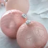 WeRChristmas Glass Baubles^Baby Pink Glass Baubles, 3 Pack, 13 Cm