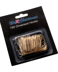 WeRChristmas Bauble Hooks^Bauble Ornament Hooks, Gold, Pack Of 150