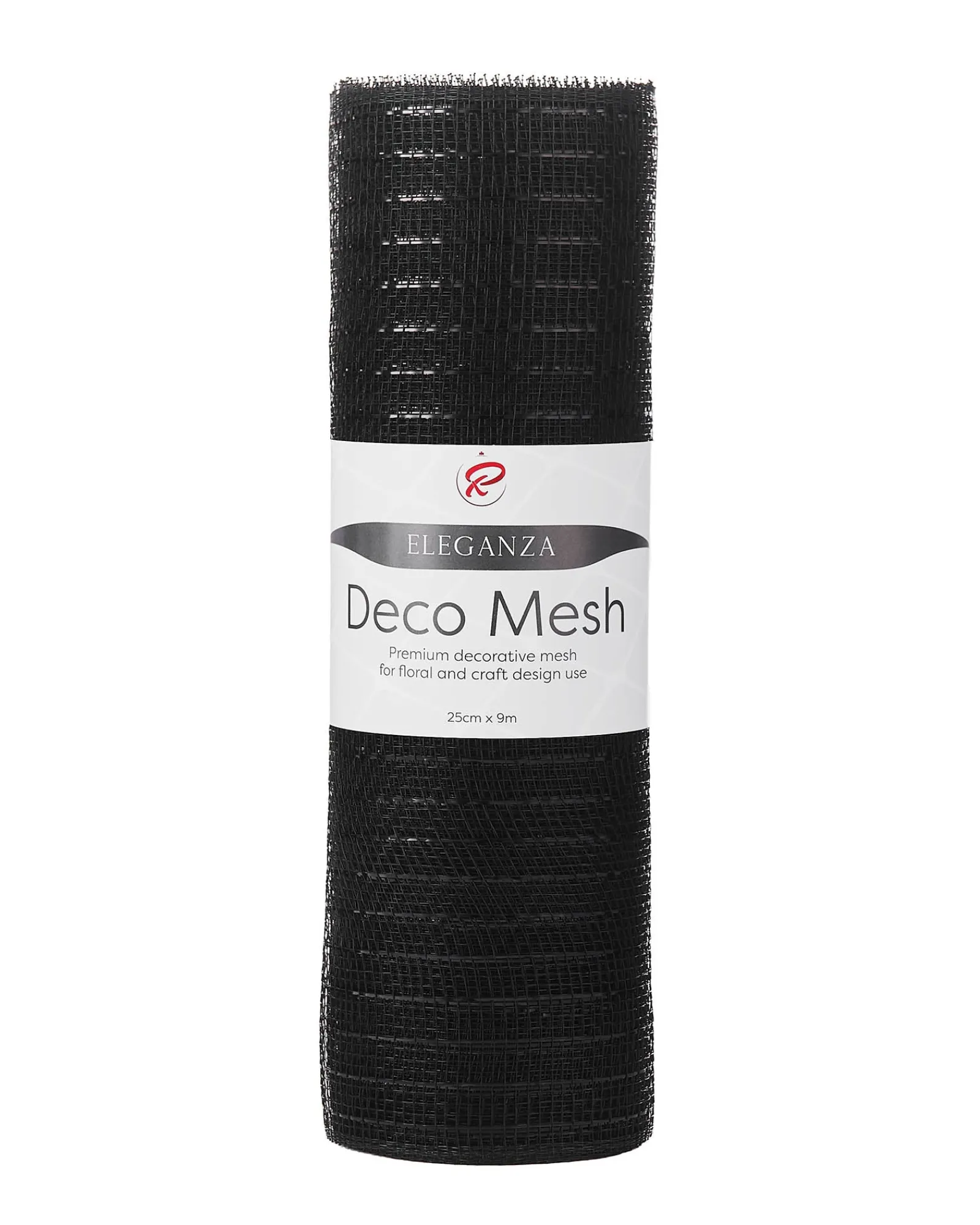 WeRChristmas Deco Mesh^Black Mesh With Black Foil, 9 M