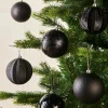 WeRChristmas Shatterproof Baubles^Black Shatterproof Baubles, 16 Pack, 8 Cm
