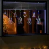 WeRChristmas Window Silhouettes|Curtain & Net Lights^Character Silhouette Curtain Light, 2.1 M