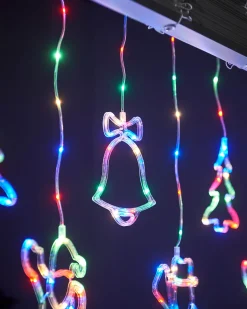 WeRChristmas Window Silhouettes|Curtain & Net Lights^Character Silhouette Curtain Light, 2.1 M