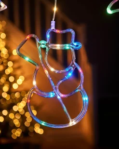 WeRChristmas Window Silhouettes|Curtain & Net Lights^Character Silhouette Curtain Light, 2.1 M