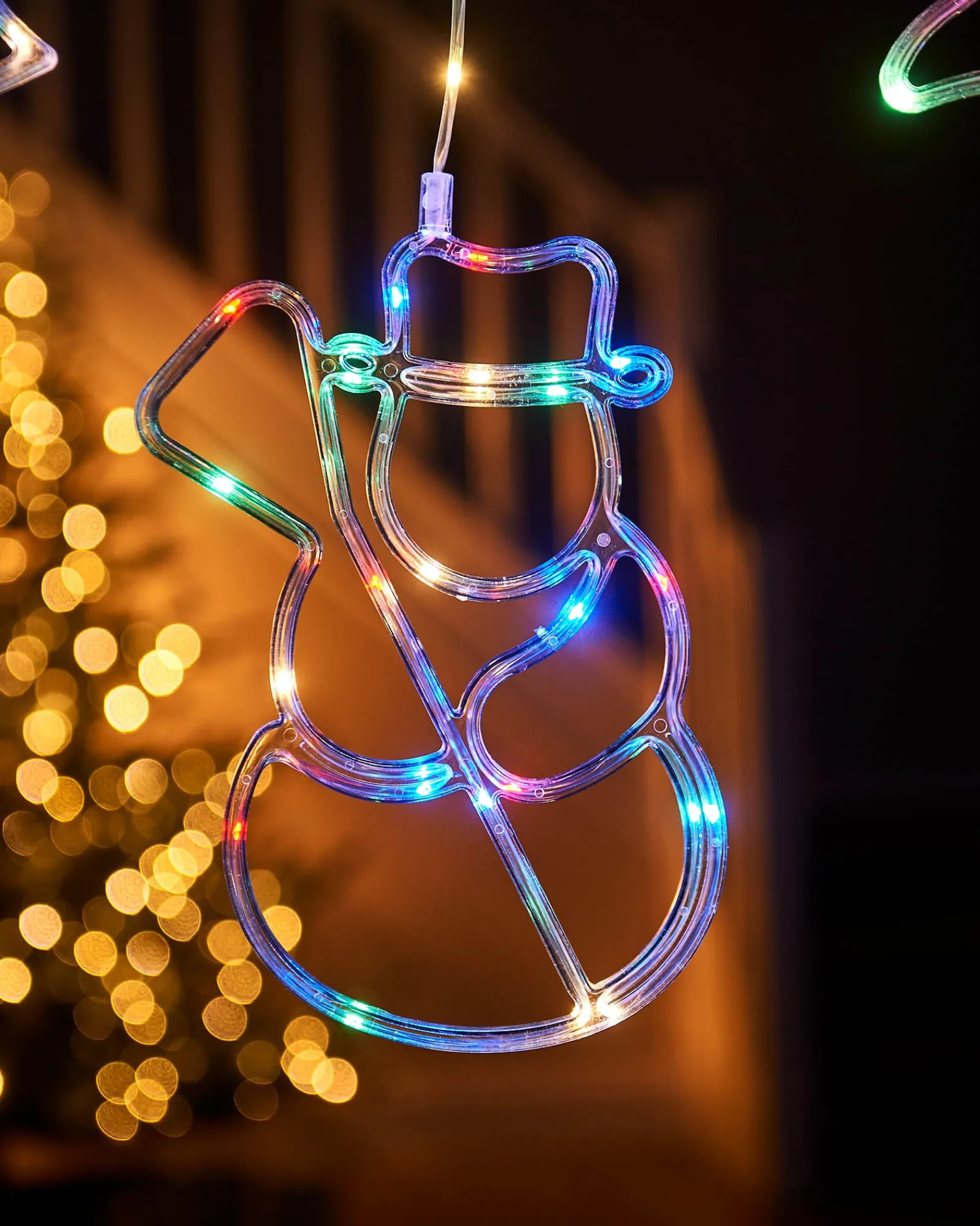 WeRChristmas Window Silhouettes|Curtain & Net Lights^Character Silhouette Curtain Light, 2.1 M