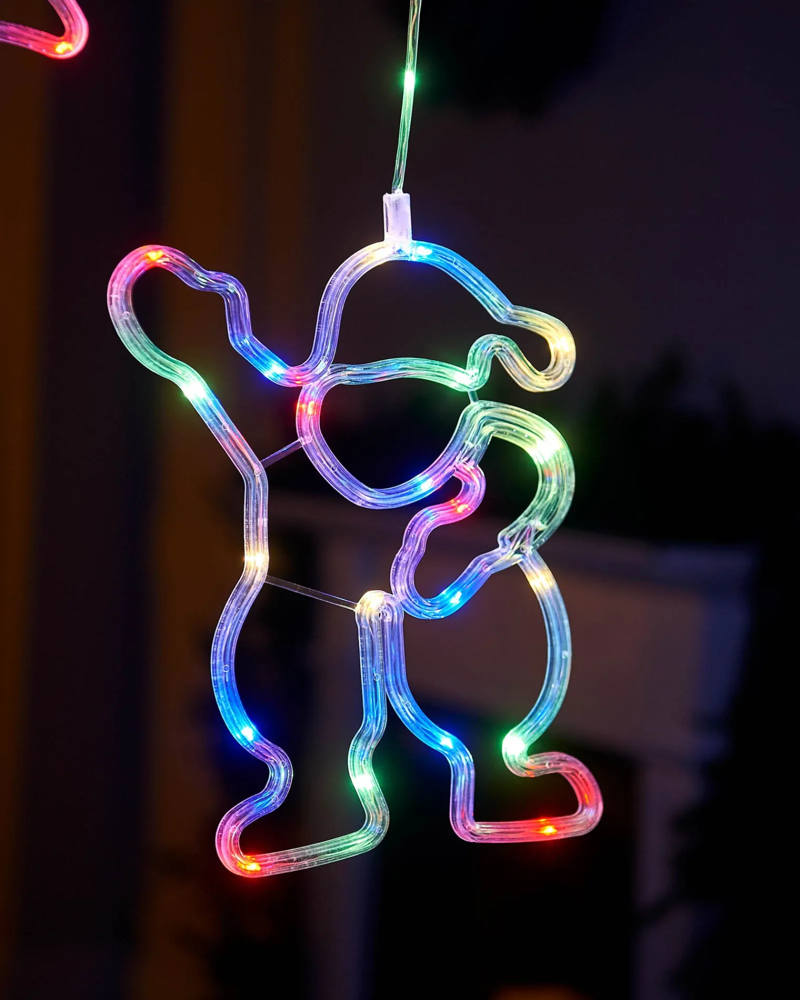 WeRChristmas Window Silhouettes|Curtain & Net Lights^Character Silhouette Curtain Light, 2.1 M