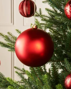 WeRChristmas Oversized Baubles|Shatterproof Baubles^Christmas Red Large Matt Shatterproof Bauble, 15 Cm