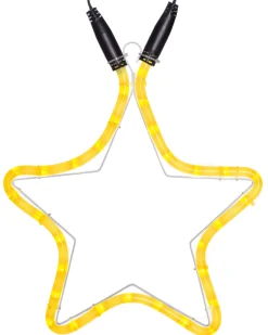 WeRChristmas Connectable Lights^Connectable Star Rope Light Silhouette, Yellow, 32 Cm
