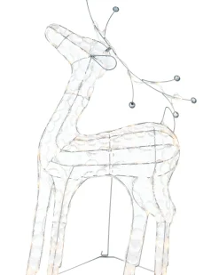 WeRChristmas Outdoor Lighted Reindeer|Figurines^2D Crystal Reindeer, 80 Cm