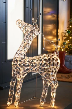 WeRChristmas Outdoor Lighted Reindeer|Figurines^2D Crystal Reindeer, 80 Cm