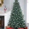 WeRChristmas Premium Christmas Trees|Snow Flocked Christmas Trees^Evergreen Snow Flocked Tip Christmas Tree, 7 Ft