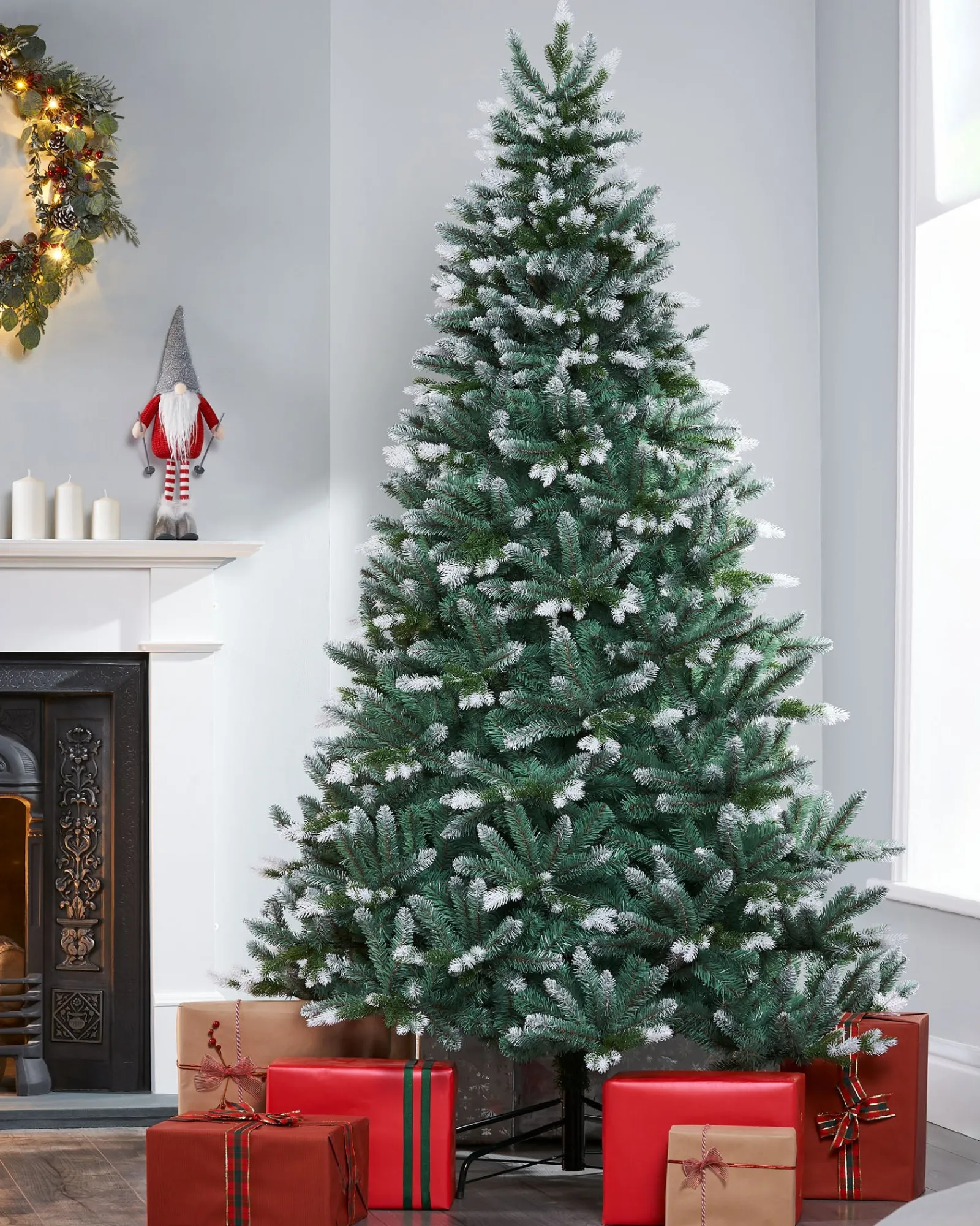 WeRChristmas Premium Christmas Trees|Snow Flocked Christmas Trees^Evergreen Snow Flocked Tip Christmas Tree, 7 Ft