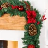 WeRChristmas Decorated Garlands|Pre Lit Garlands^Extra Thick Decorated Garland, Red/Gold, 9 Ft