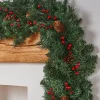 WeRChristmas Decorated Garlands^Extra Thick Mixed Pine Garland, Pinecones & Berries, 9 Ft