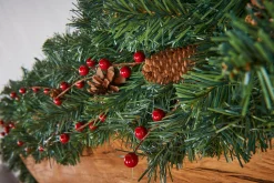 WeRChristmas Decorated Garlands^Extra Thick Mixed Pine Garland, Pinecones & Berries, 9 Ft