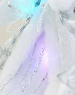 WeRChristmas Tree Toppers^Fibre Optic Angel Christmas Tree Topper, Silver/White, 25 Cm