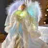 WeRChristmas Tree Toppers^Fibre Optic Angel Christmas Tree Topper, Cream/Gold, 25 Cm