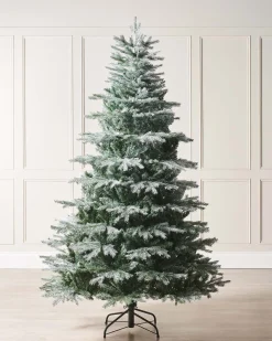 WeRChristmas Budget Christmas Trees|Snow Flocked Christmas Trees^Frosted Siberian Mixed Pine Christmas Tree, 6 Ft