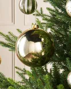 WeRChristmas Oversized Baubles|Shatterproof Baubles^Gold Large Gloss Shatterproof Bauble, 15 Cm