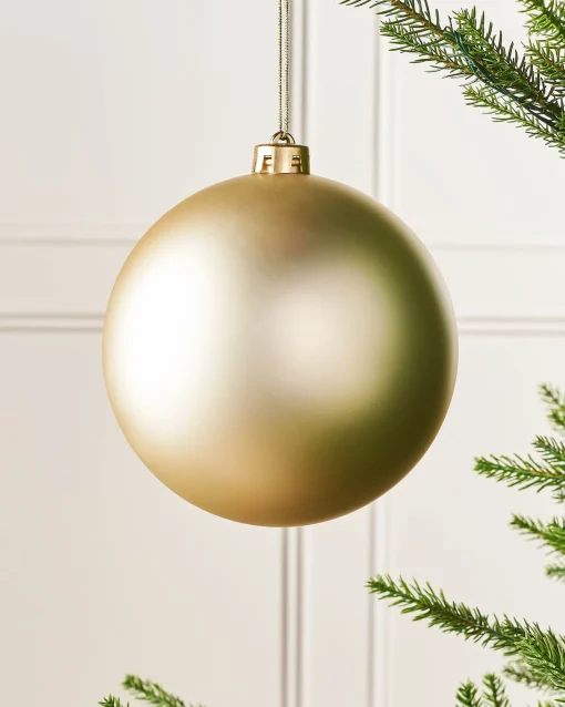 WeRChristmas Oversized Baubles|Shatterproof Baubles^Gold Large Matt Shatterproof Bauble, 15 Cm