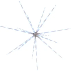 WeRChristmas Festive Star, Snowflake & Sign Lights^Hanging Starburst Decoration, Ice White, 51 Cm