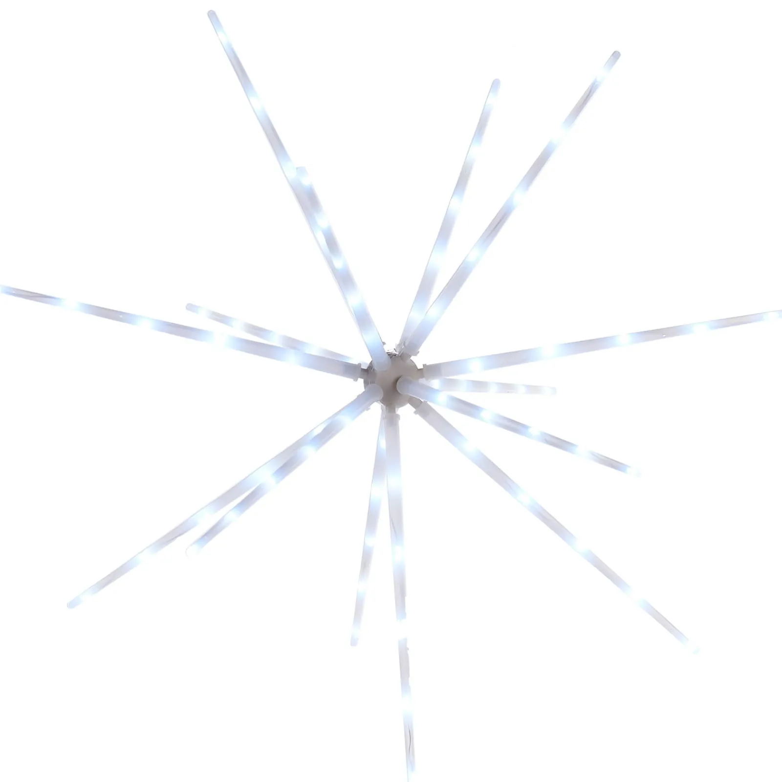 WeRChristmas Festive Star, Snowflake & Sign Lights^Hanging Starburst Decoration, Ice White, 51 Cm