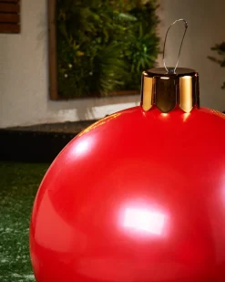 WeRChristmas Inflatables|Outdoor Inflatable Baubles^Inflatable Christmas Bauble, Red, 45 Cm
