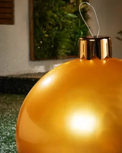 WeRChristmas Inflatables|Outdoor Inflatable Baubles^Inflatable Christmas Bauble, Gold, 45 Cm