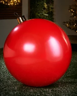 WeRChristmas Inflatables|Outdoor Inflatable Baubles^Inflatable Christmas Bauble, Red, 76 Cm