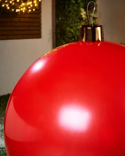 WeRChristmas Inflatables|Outdoor Inflatable Baubles^Inflatable Christmas Bauble, Red, 76 Cm