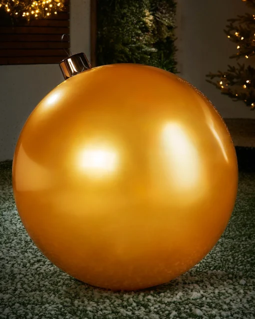 WeRChristmas Inflatables|Outdoor Inflatable Baubles^Inflatable Christmas Bauble, Gold, 76 Cm