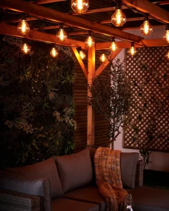 WeRChristmas Link Festoon|Festoon Lights^LINK FESTOON 4W E27 Dimmable Globe Filament LED Bulb, Warm White
