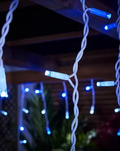 WeRChristmas Link Pro|Icicle Lights^LINK PRO LED Icicle Lights, Blue / White