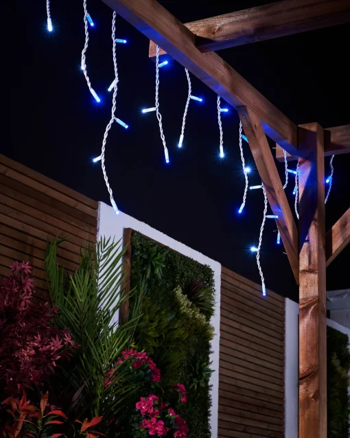 WeRChristmas Link Pro|Icicle Lights^LINK PRO LED Icicle Lights, Blue / White