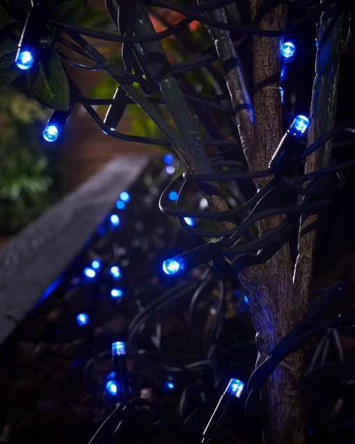 WeRChristmas Link Pro|Fairy Lights^LINK PRO LED String Lights, Black Cable, Blue