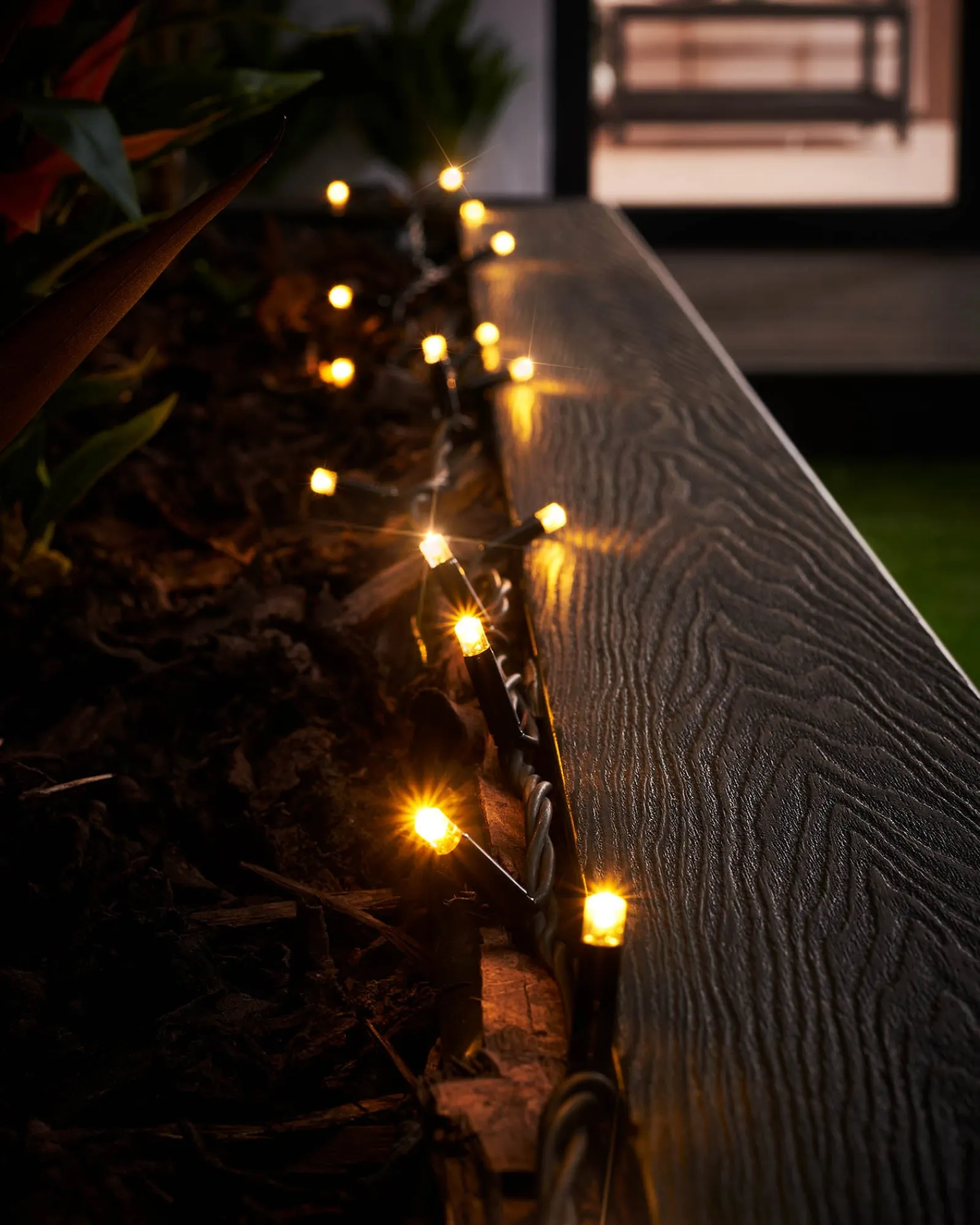 WeRChristmas Link Pro|Fairy Lights^LINK PRO Twinkle LED String Lights, Black Cable, Warm White